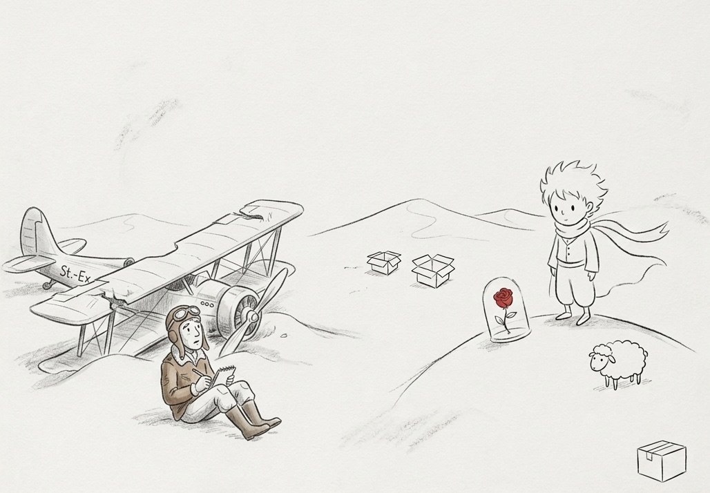 撒哈拉的坠落插画